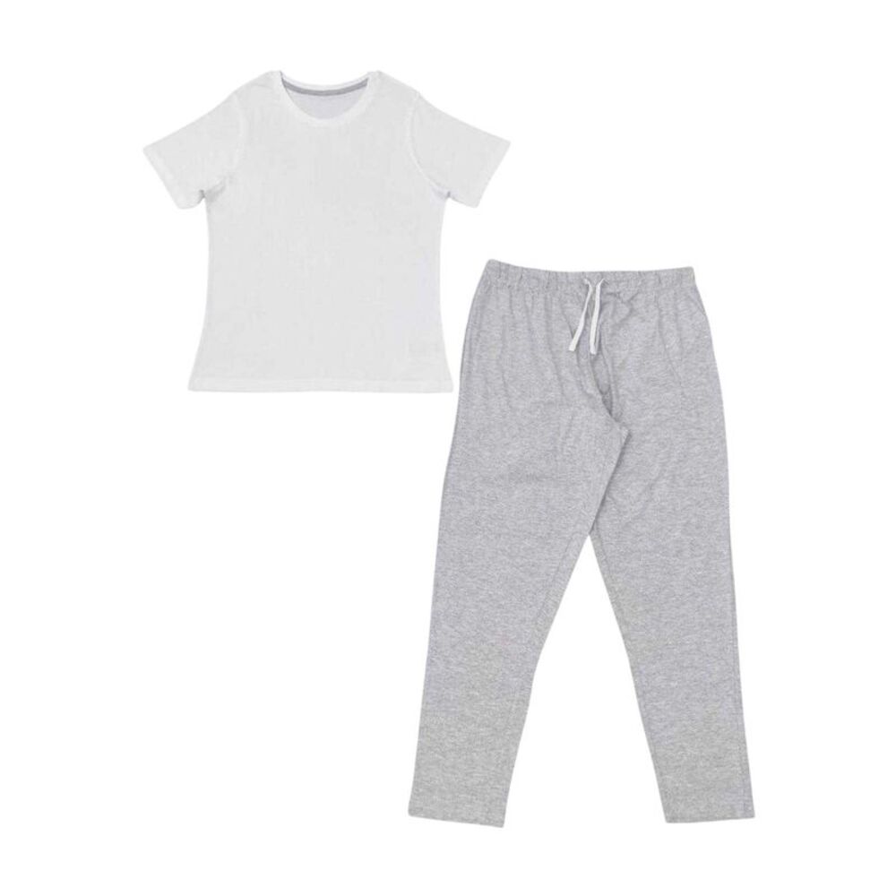 Linea Womens/Ladies Blank Short-Sleeved Pajama Set / Gray